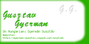 gusztav gyerman business card