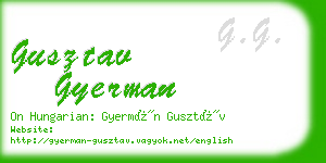 gusztav gyerman business card